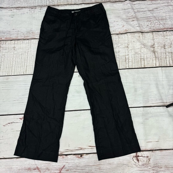 LIZ CLAIBORNE SLOANE 100% Linen women’s straight fit  trousers 4 Vintage Y2K EUC - Picture 1 of 12